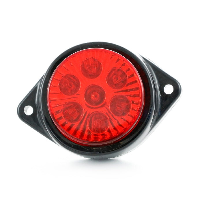 Feu de gabarit latéral rond à LED rouge, 7 diodes, 12 V