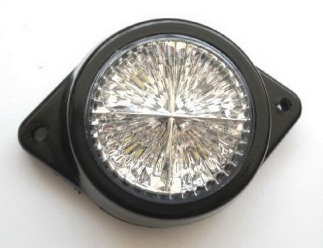 Feu de gabarit rond à LED blanc, 4 diodes, lampe de position et de signalisation 24 V
