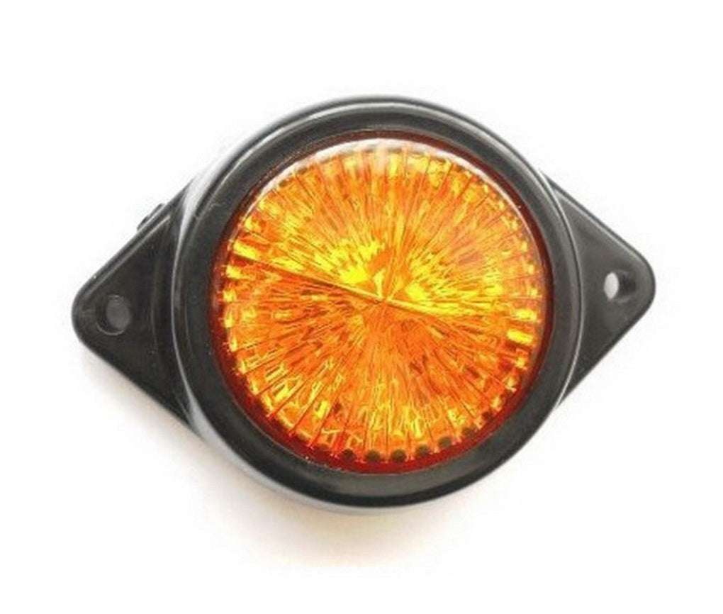 Feu de gabarit LED rond, jaune, 4 diodes, lampe de position 24 V