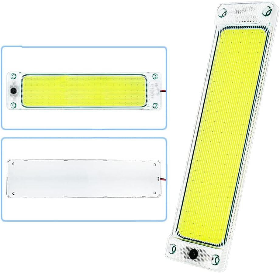 Plafonnier intérieur LED, blanc froid, 25 x 5 cm, 12/24 V avec interrupteur Marche/Arrêt