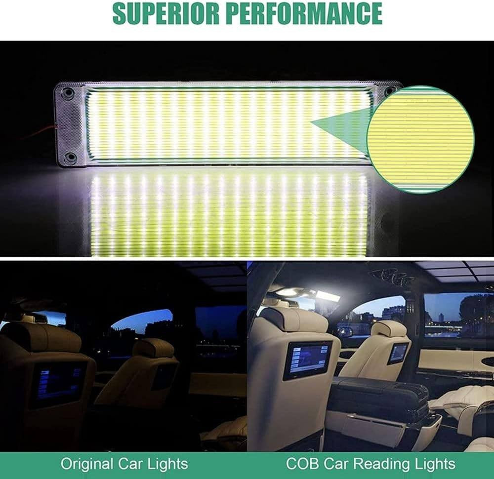 Plafonnier intérieur LED, blanc froid, 25 x 5 cm, 12/24 V avec interrupteur Marche/Arrêt