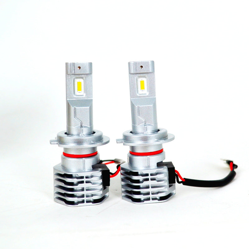 Jeu d’ampoules de phare LED H7, 44 W 4000 lm, 9–32 V sans ventilateur à refroidissement autonome 6500 K