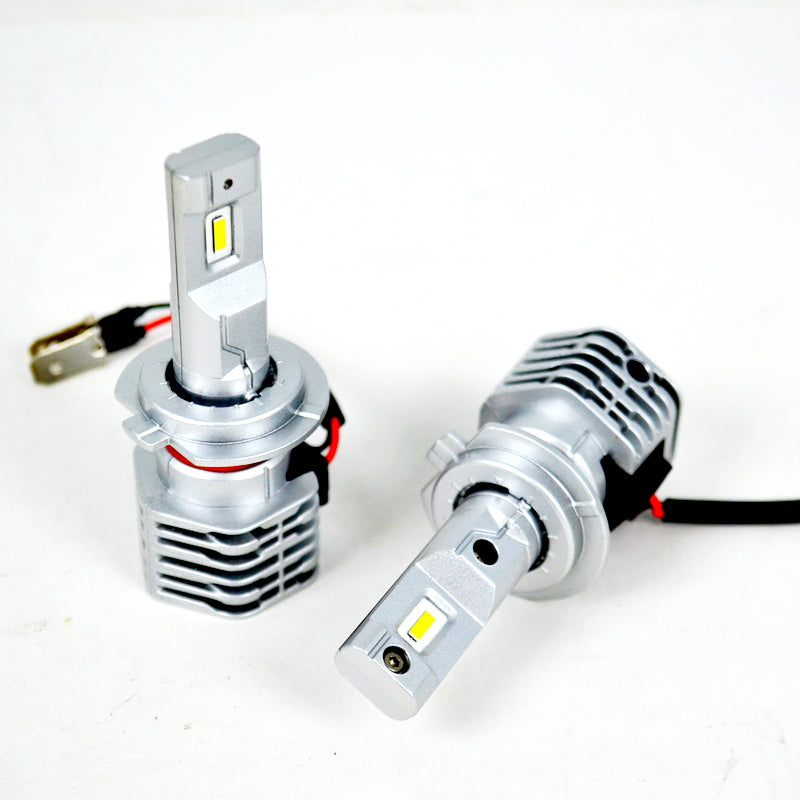 Jeu d’ampoules de phare LED H7, 44 W 4000 lm, 9–32 V sans ventilateur à refroidissement autonome 6500 K