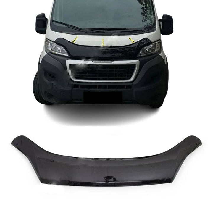 Ветробран за преден капак – подходящ за Fiat Ducato и Peugeot Boxer 2014+, тониран ABS, 1500 x 220 x 10 mm