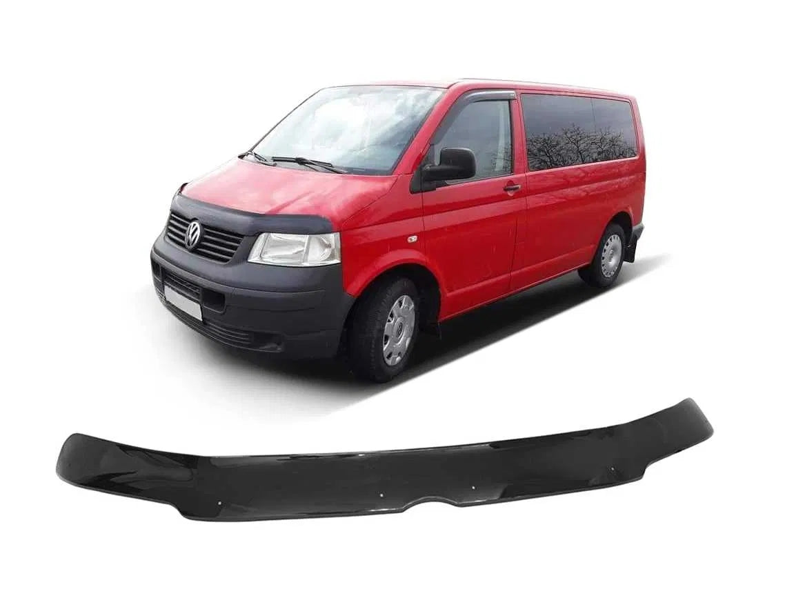 Déflecteur de capot – adapté pour Volkswagen Transporter T5 2003–2009, ABS teinté, 1800 x 150 x 10 mm