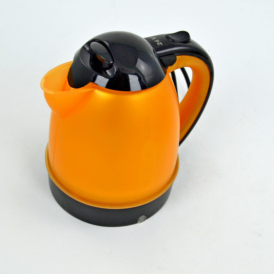 Bouilloire électrique 24 V – 1 L orange et noire pour véhicules