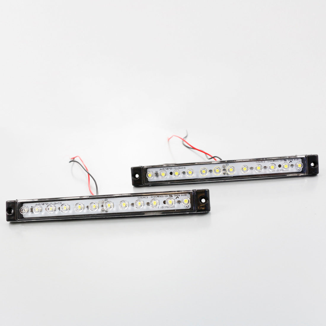 Feu de gabarit blanc long à bords noirs, 24V, lampe de position et de gabarit extérieure