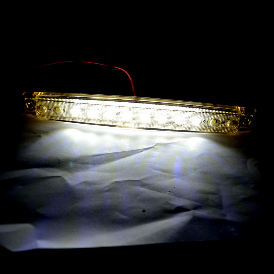 Long feu de position LED blanc 24V lampe de signalisation extérieure clignotante