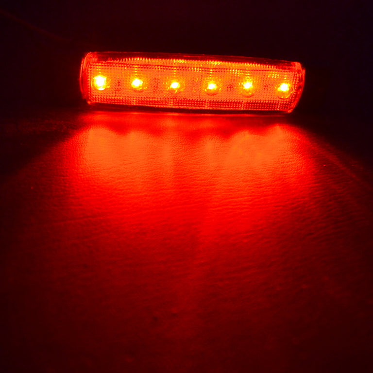Feu de gabarit blanc à éclairage rouge, lampe de position extérieure 24 V