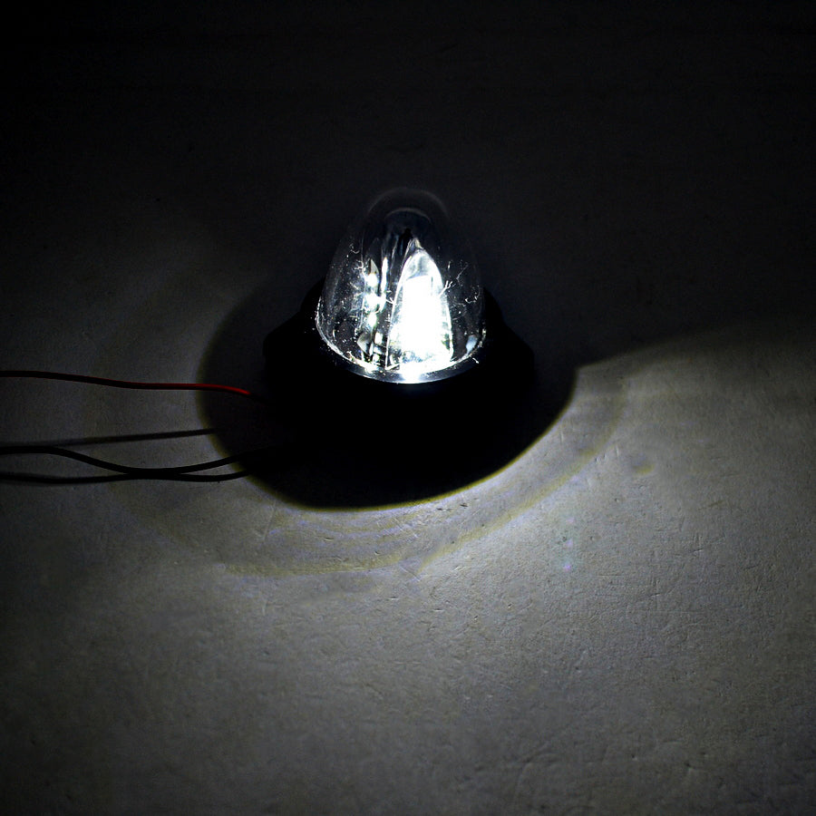 Feu de gabarit conique blanc, 12 LED, lampe de position et de signalisation 24 V