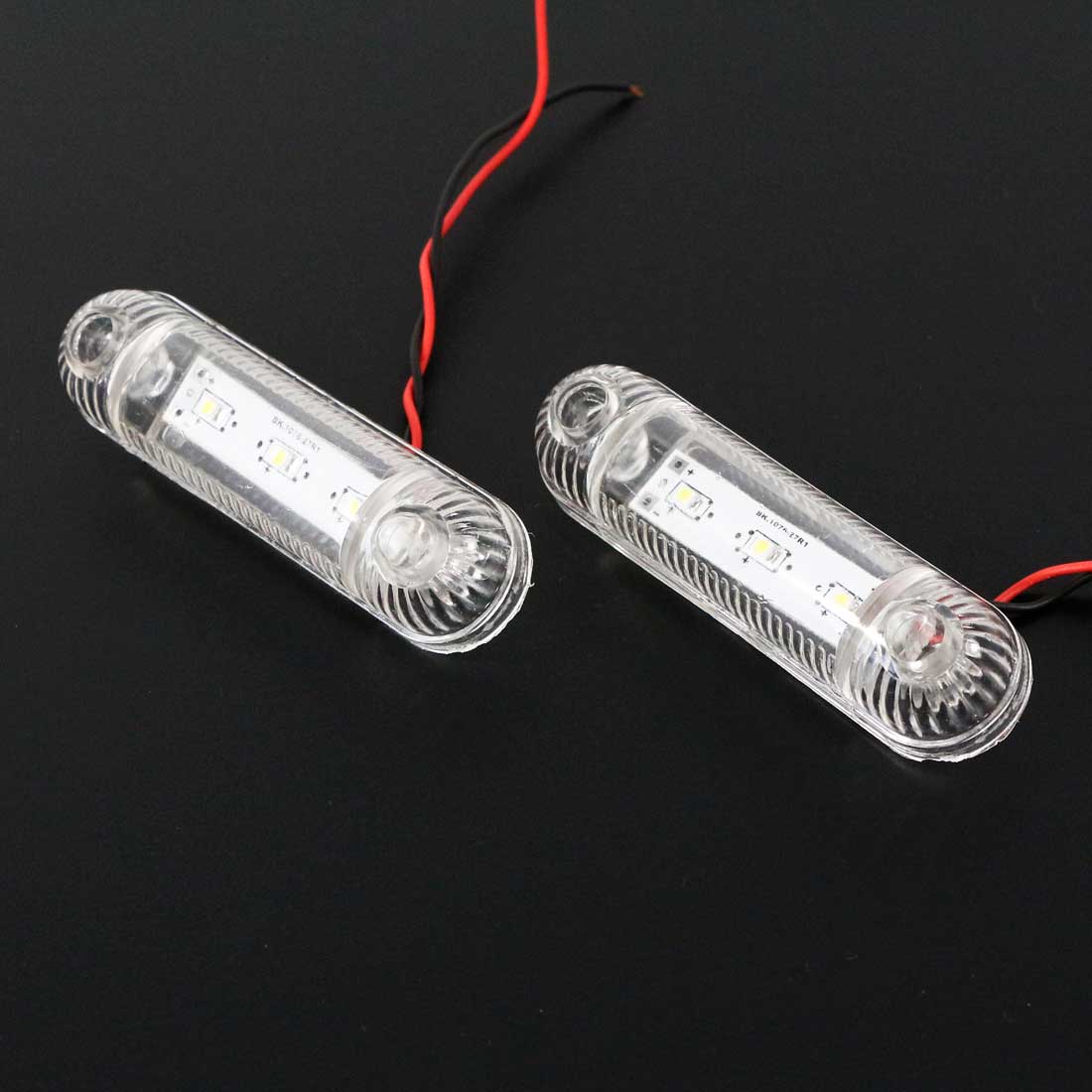 White LED Clearance Light 24V Set of 2 for Trucks and Trailers