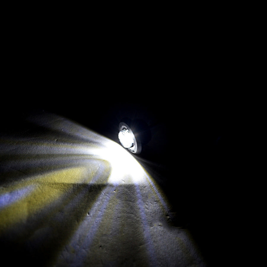 Feu de position LED rond blanc type Eagle Eye, 12/24 V, 25 mm x 20 mm, câble 750 mm