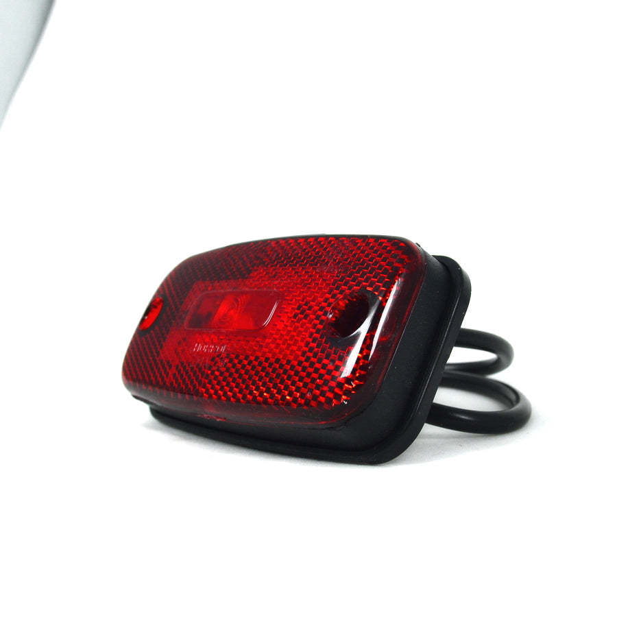 Feu de position latéral LED rouge, 3 diodes, 12/24 V, 110 x 20 x 40 mm, câble 450 mm