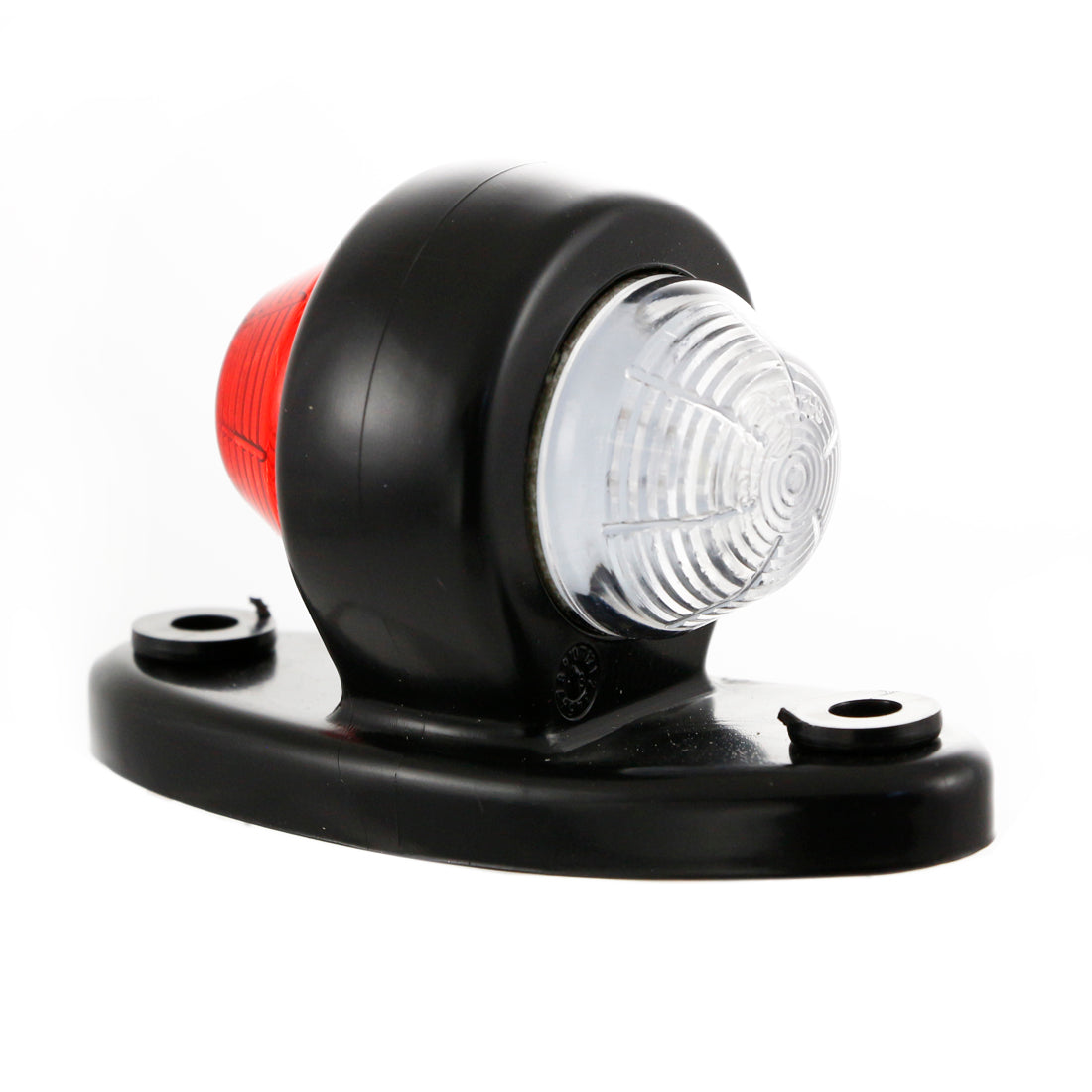 Feu de position LED, boîtier court, blanc/rouge, 12/24 V, 86 x 52 x 44 mm