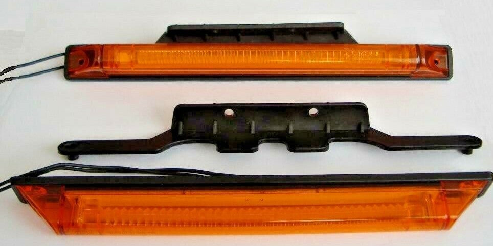 Μακρύ κίτρινο πλαϊνό φως θέσης LED – 12/24V, 250 x 20 x 25 mm, κίτρινος φακός