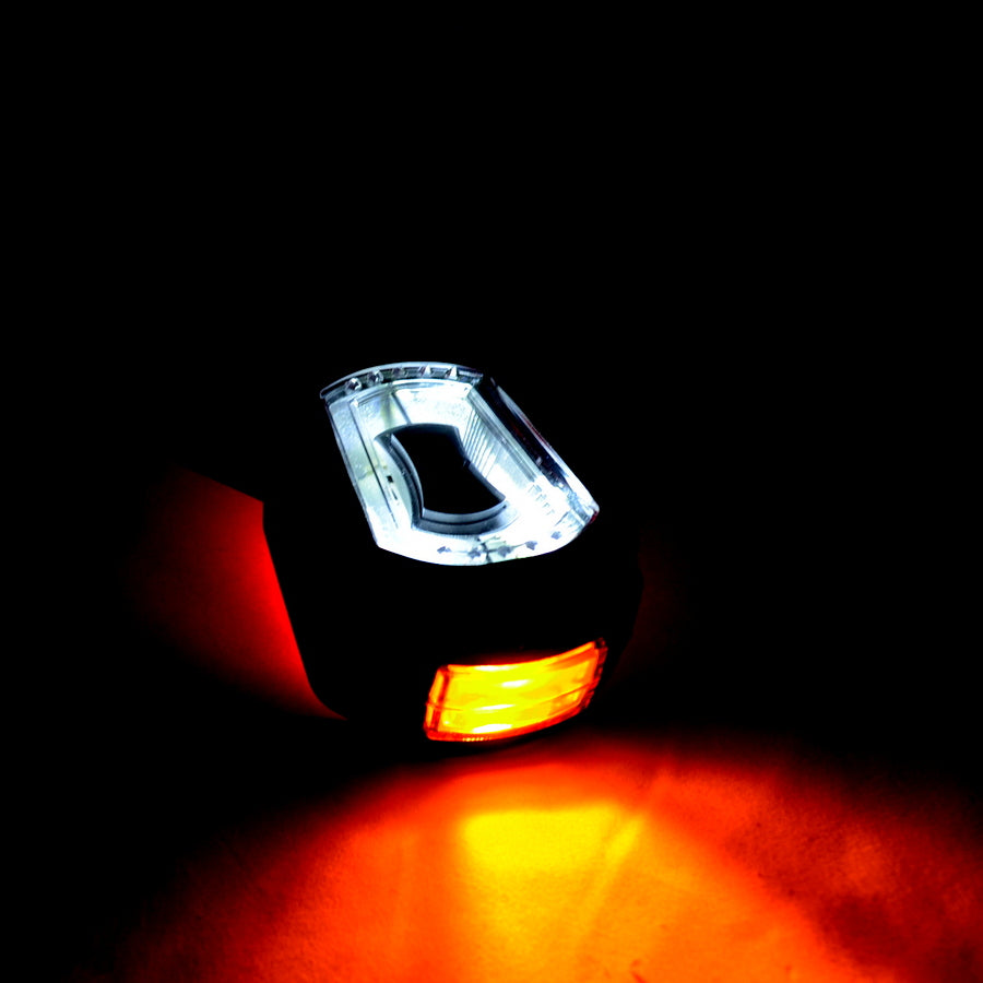 Feu de gabarit latéral LED néon, côté gauche, jaune/blanc/rouge, 12/24 V