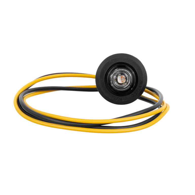 Feu de gabarit LED rond, Yellow Eagle Eye, cabochon fumé, 30 mm, 12/24 V