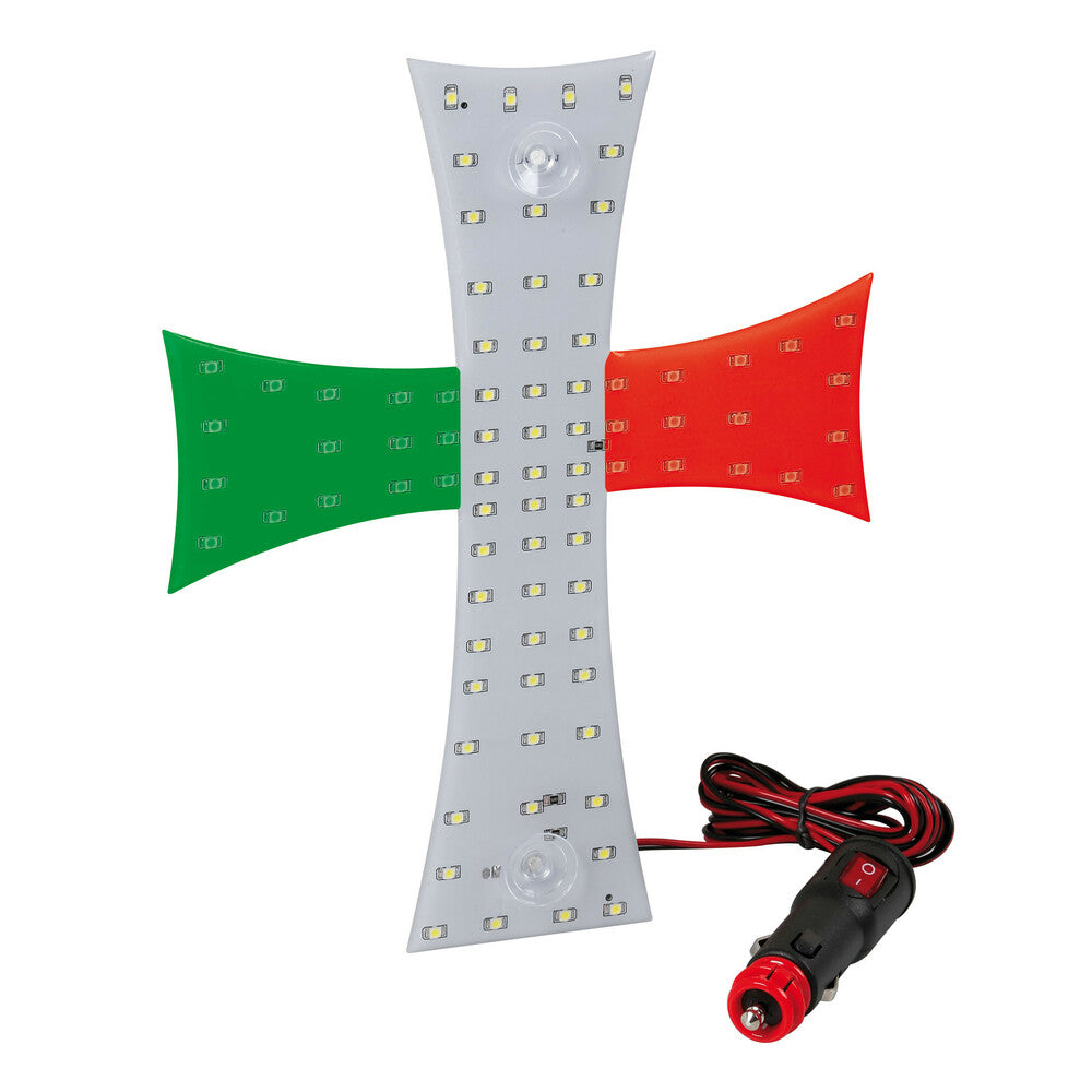 Feu auxiliaire en croix à LED italien, 24V, lampe de véhicule 81 LED