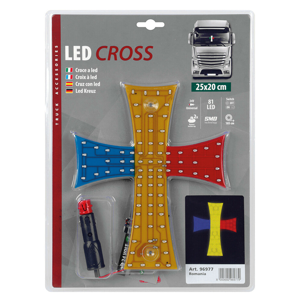 LED croix Roumanie 24V avec 81 diodes