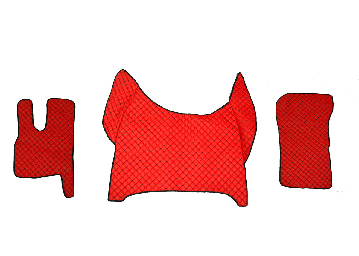 Red Eco Leather Floor Mats – suitable for DAF XF 2021+