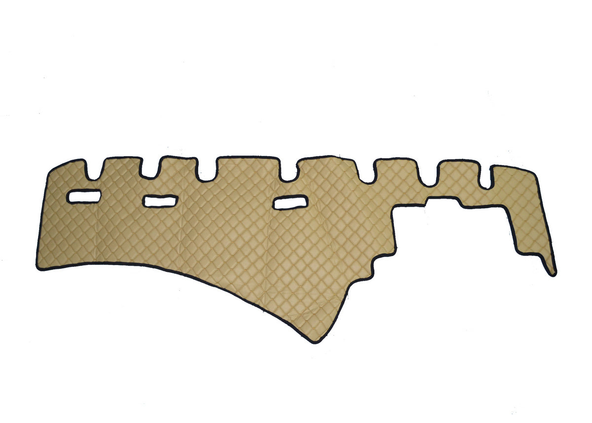 Tapis de tableau de bord – cuir synthétique (éco-cuir), beige, adapté pour Scania R Streamline 2009–2016
