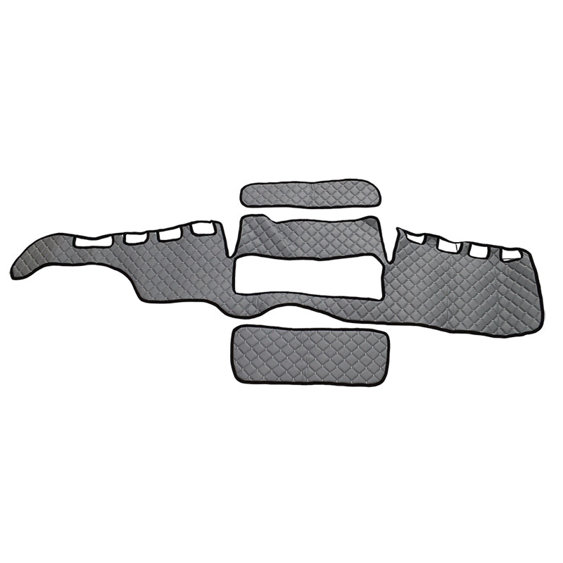 Tapis de tableau de bord gris foncé – cuir synthétique (éco-cuir), adapté pour MAN TGX 2007–2017