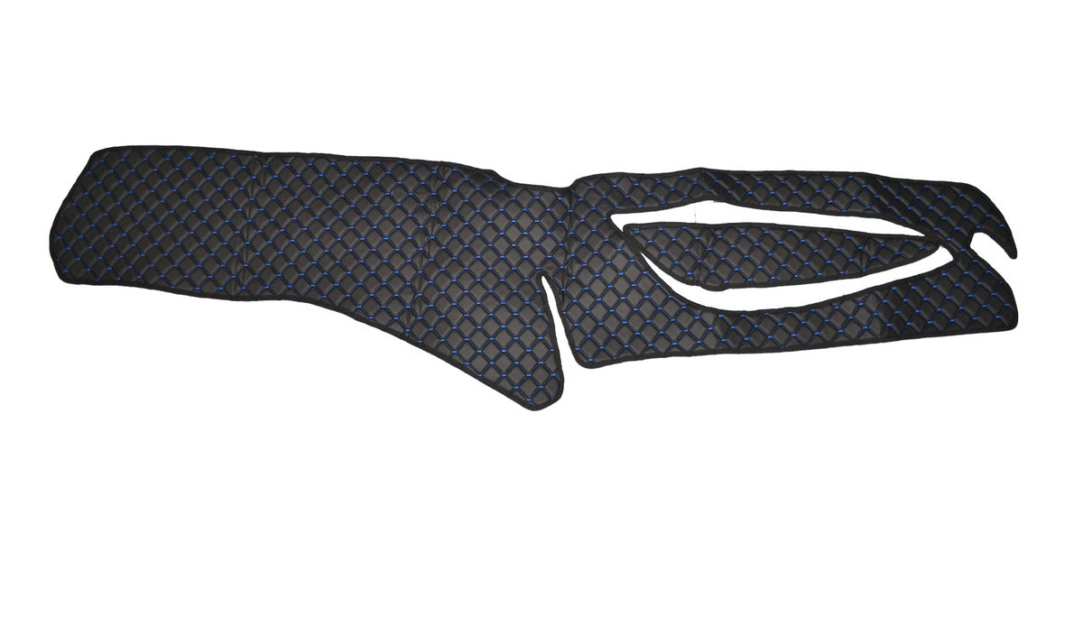 Dashboard Mat – Eco Leather, suitable for Scania R 2017+, Black with Blue Stitching