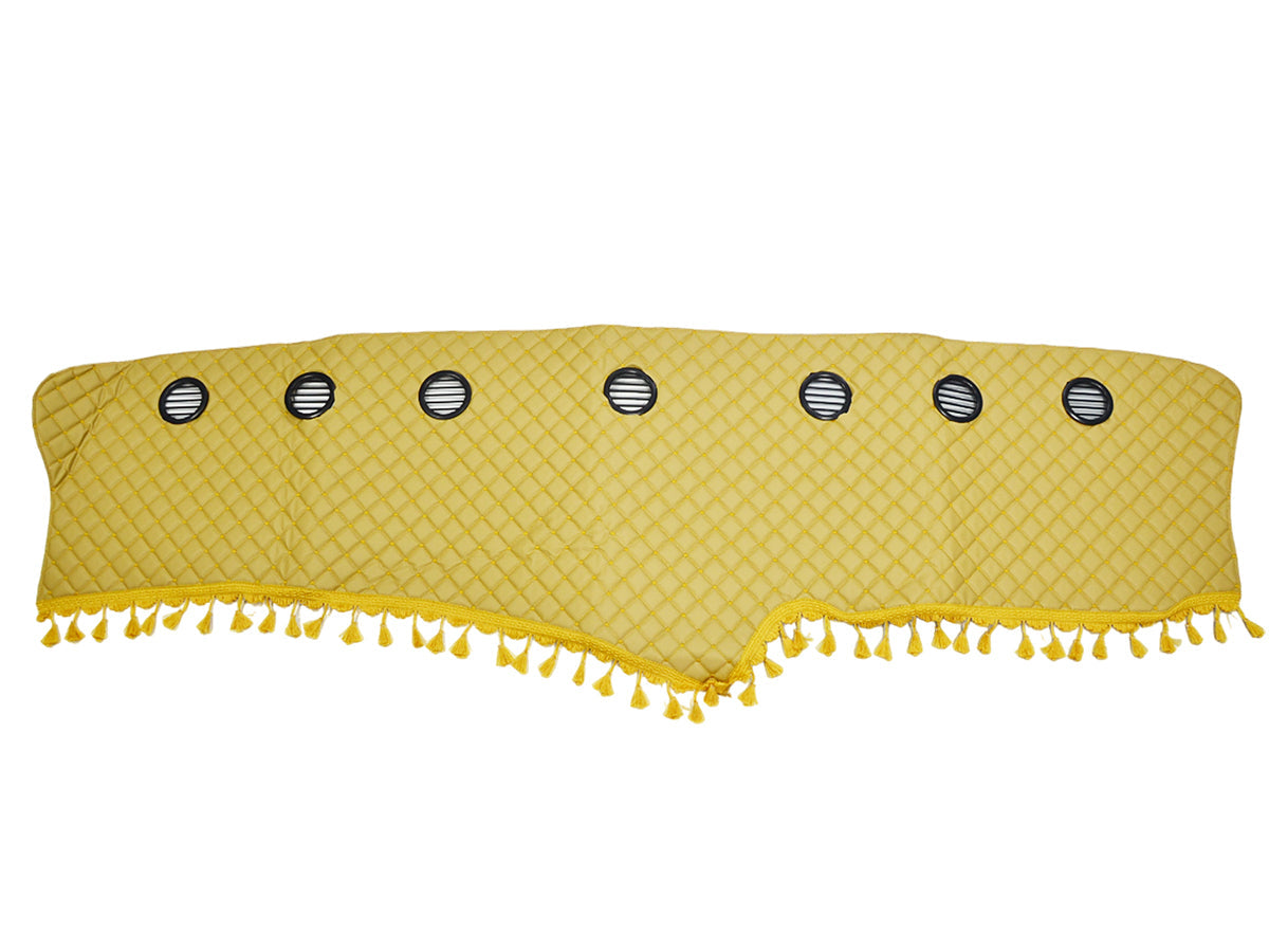 Beige Armaturenbrettmatte – Kunstleder (Eco-Leder) mit Quasten geeignet für Scania G 360