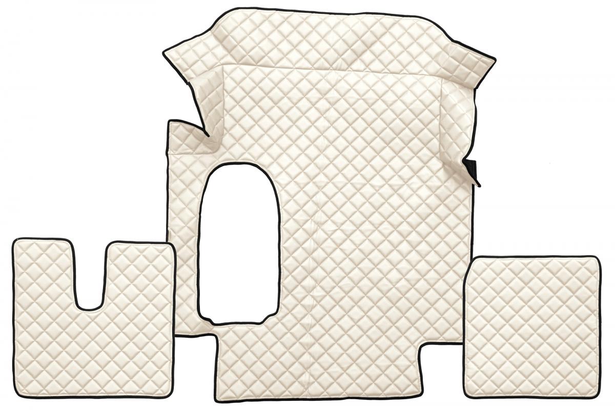 Beige Eco Leather Floor Mats – suitable for MAN TGA Wide Cab 2000–2010