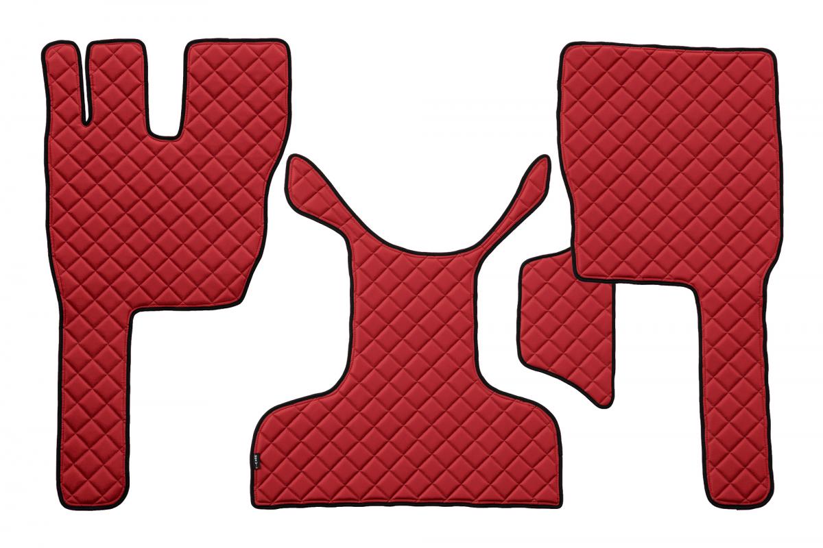 Red Eco Leather Floor Mats – suitable for Volvo FM4 (2013+)