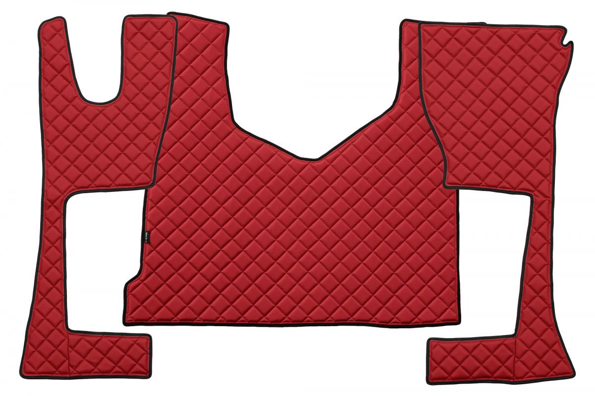 Black Eco Leather Floor Mats suitable for DAF XG – Folding Passenger Seat, from 10.2021