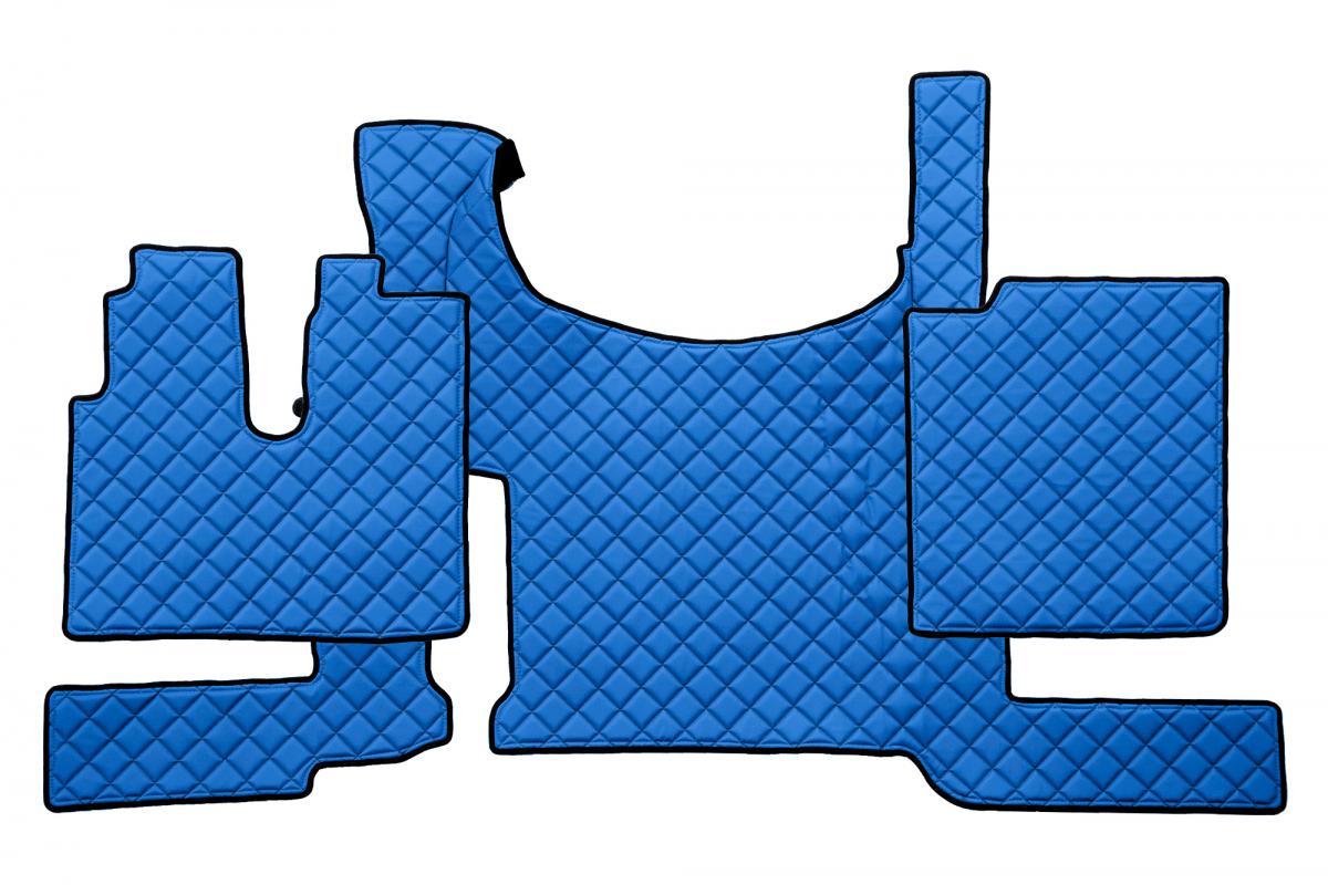 Blaue Fußmatte aus Kunstleder (Eco-Leder) – geeignet für MAN TGX (ab 03.2021)