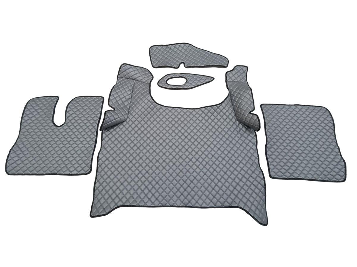 Dunkelgraue Fußmatten aus Kunstleder (Eco-Leder) – geeignet für MAN TGX 2020+