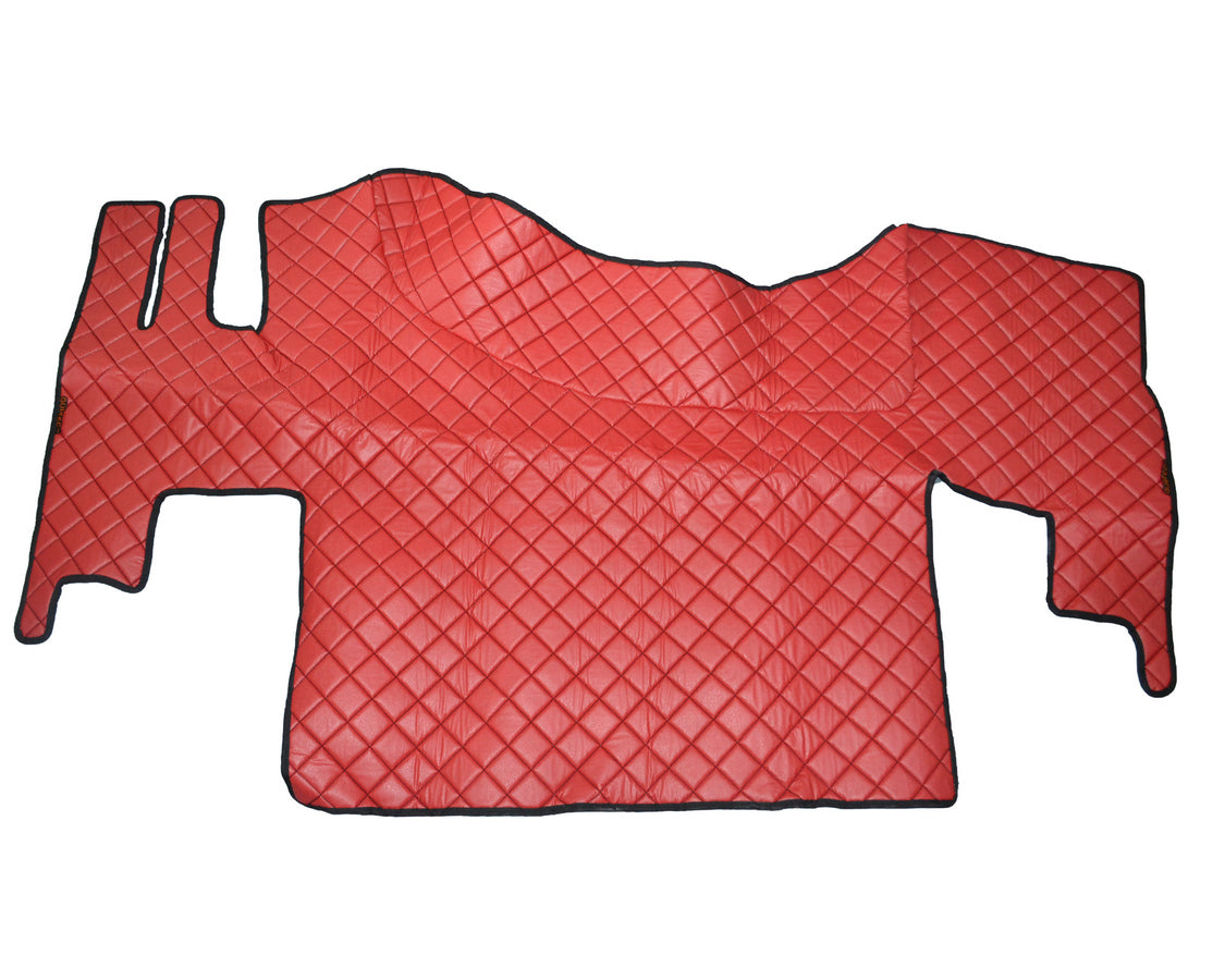 Jeu de tapis de sol en cuir synthétique (éco-cuir) rouge – adapté pour Renault Gama T