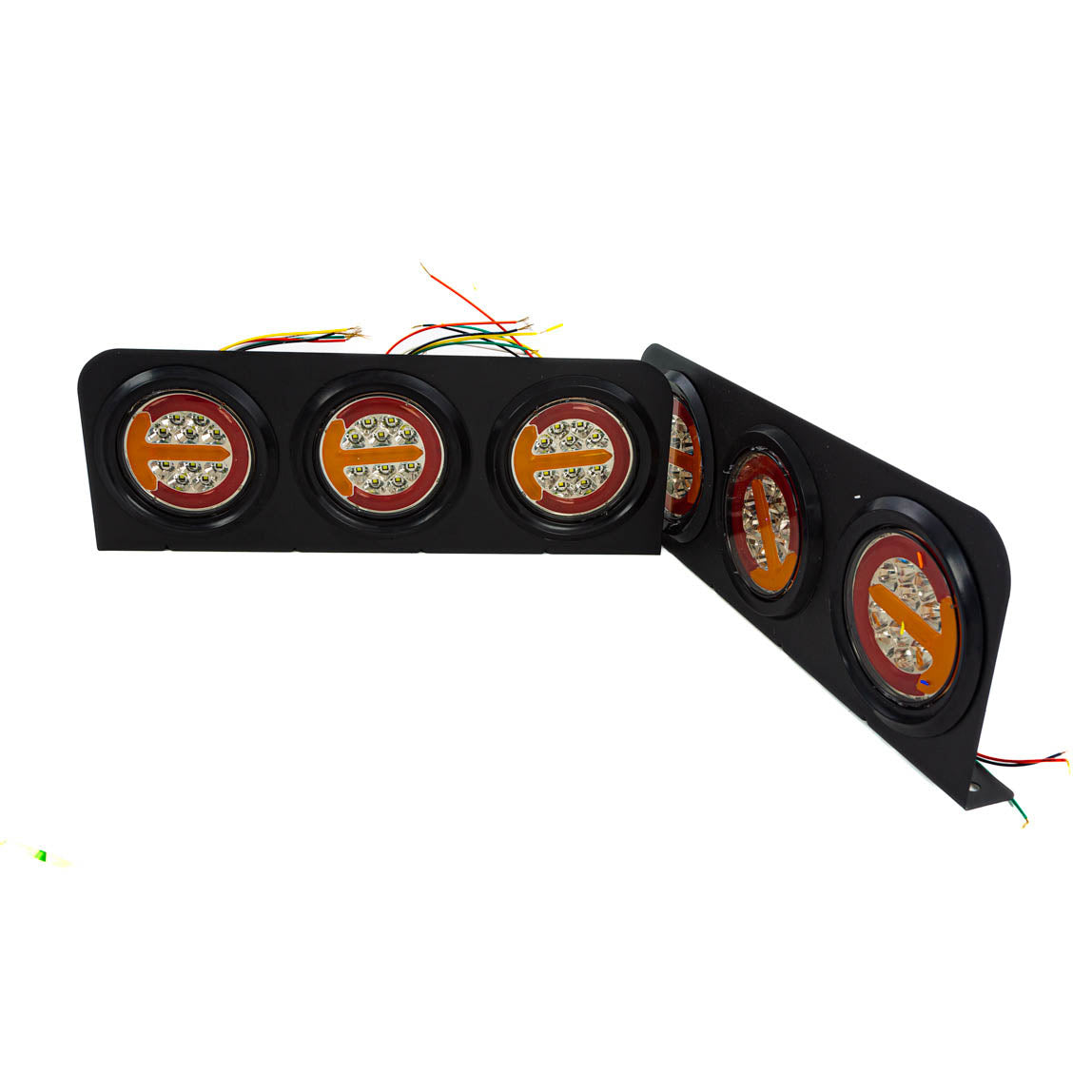 Panneau stop LED néon avec 3 icônes de hamburger rondes, enseigne murale lumineuse 44 cm