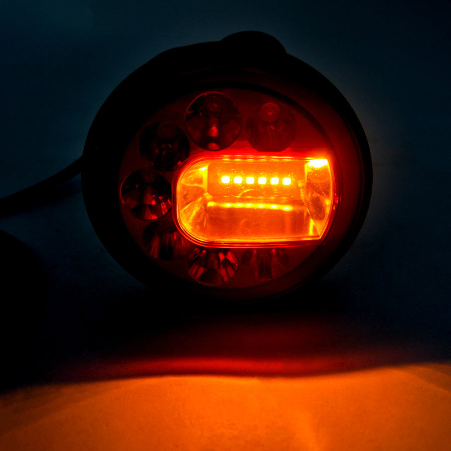 Μικρό πίσω φως LED τύπου hamburger δεξί 12 cm 12/24 V