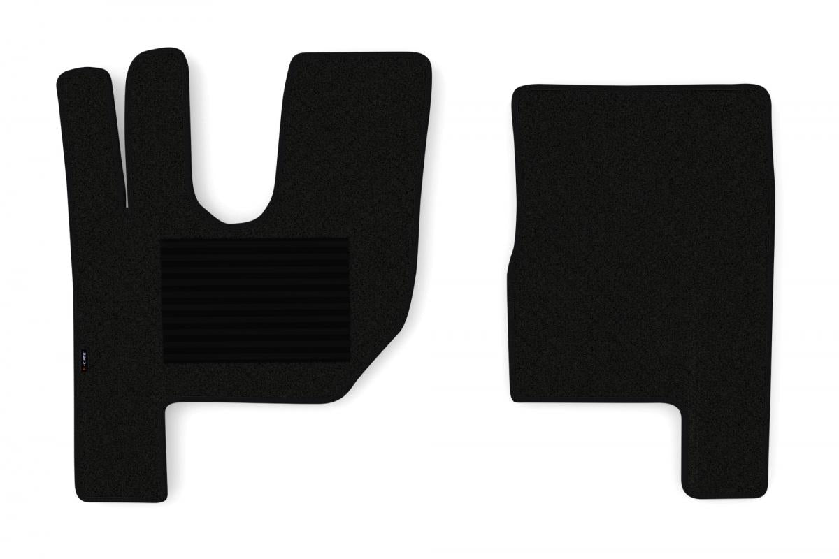 Jeu de tapis de sol en moquette – adapté pour Renault Gama T (à partir de 2014), noir, 2 pièces