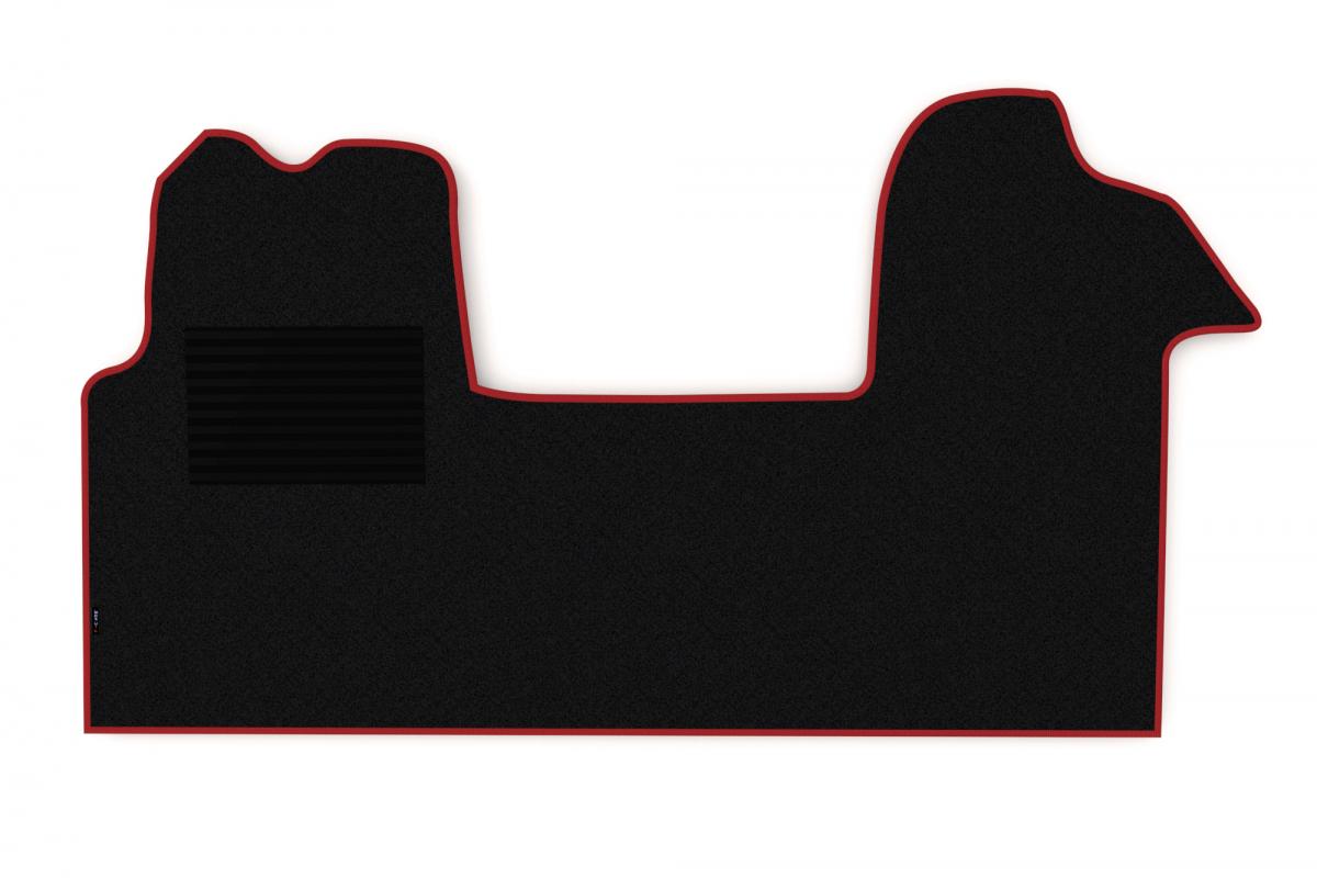 Carpet Floor Mats – suitable for Renault Master III (from 01.2010), 2-Piece Set, Red Edging