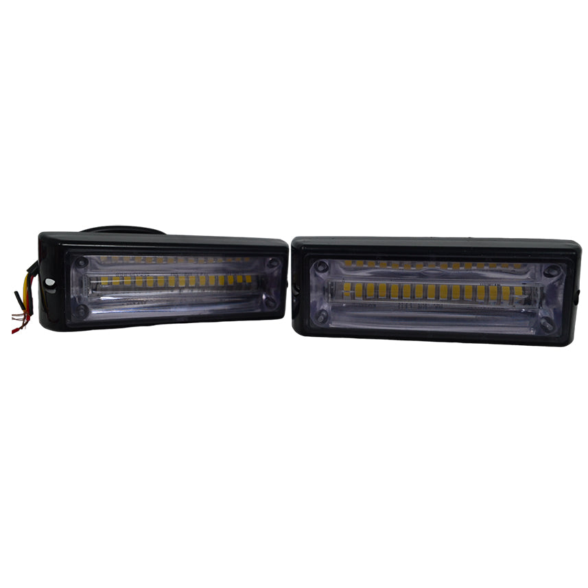White LED Flash Side Marker Light, 10–36 V, 125 x 25 x 43 mm