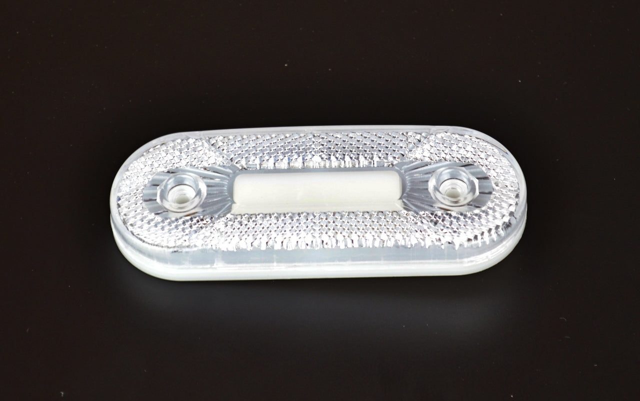 Feu de gabarit latéral à LED néon, blanc, 24 V, 116×41×16 mm, entraxe de fixation 75 mm