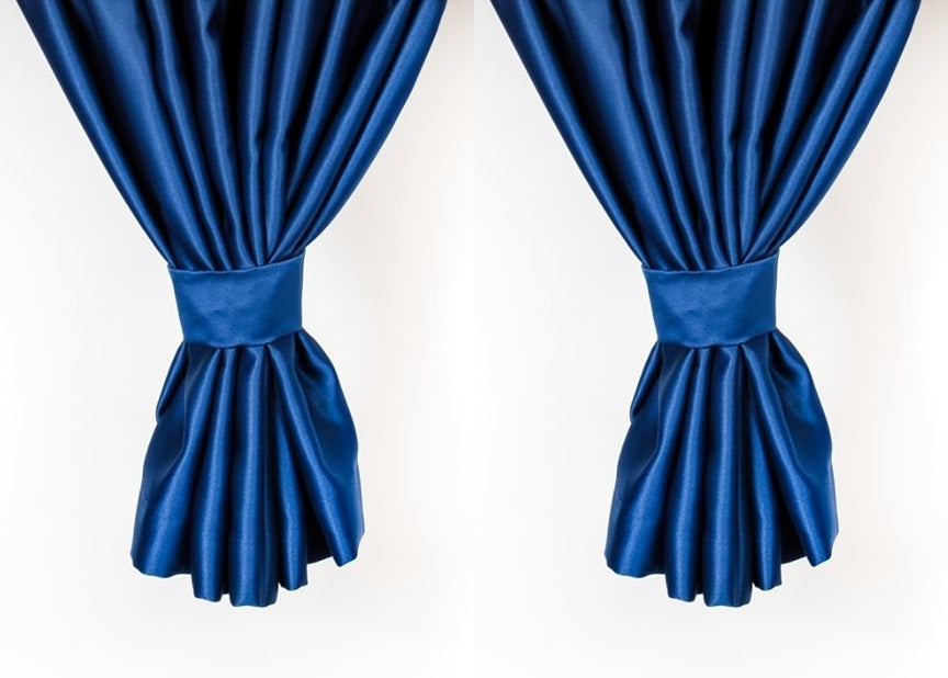 Grandes rideaux de lit bleus pour cabines de camion – Lot de 2