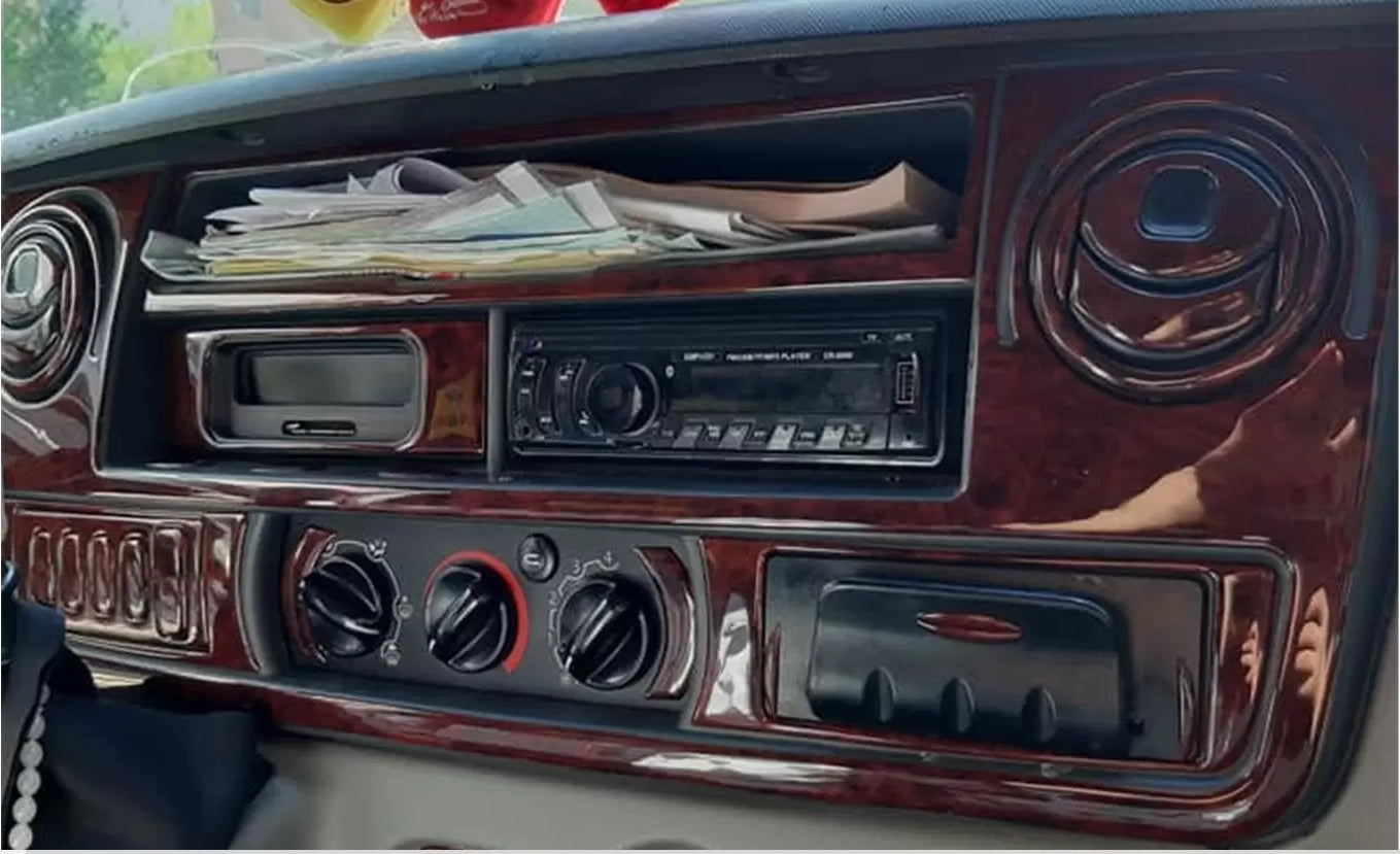 Mahogany Silicone Dashboard Trim Sticker Kit – suitable for Renault Master 2002–2009, 33 Pieces