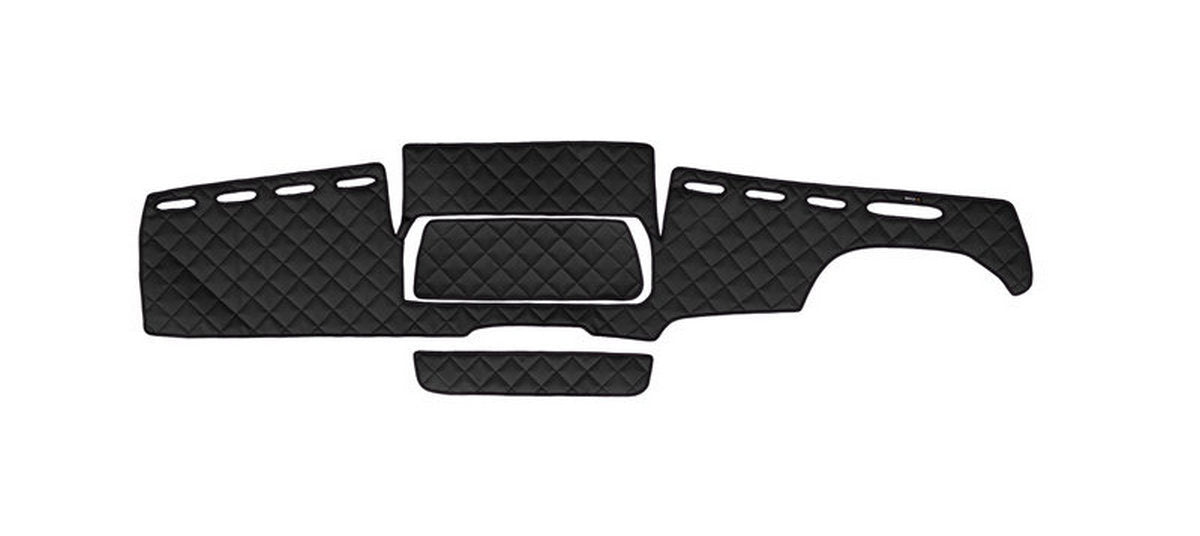 Tapis de tableau de bord – adapté pour MAN TGX 2007–2017, conduite à droite, cuir synthétique (éco-cuir) noir