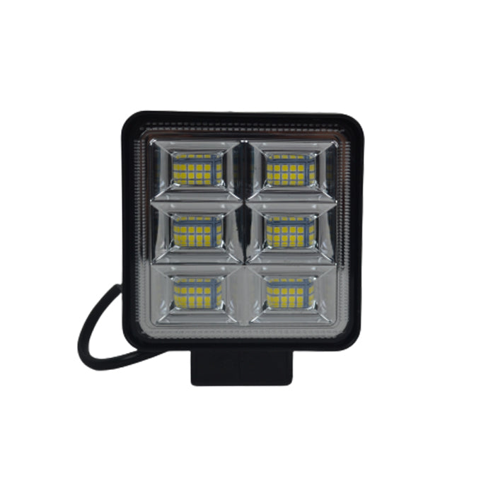 Projecteurs de travail LED carrés, 64 W, 6 sections, 8 LED par section, 110 x 110 mm