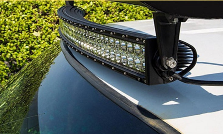 Rampe lumineuse LED incurvée, 300 W, 129 cm, 12/24 V, homologuée ECE