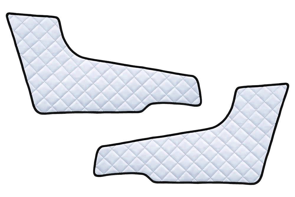 Door Mats – 2 Pieces, Eco Leather, White, suitable for Volvo FH4 2013+