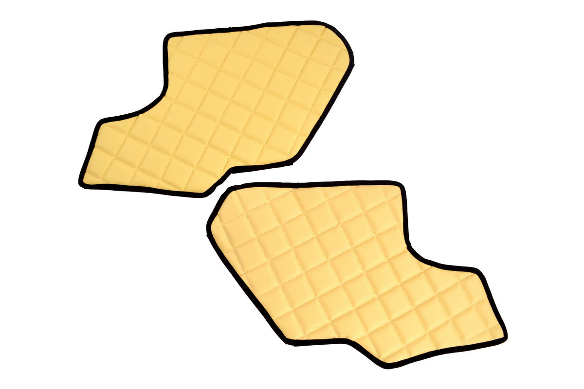 Tür-Fußmattensatz – 2-teilig, beige, Kunstleder (Eco-Leder), geeignet für Scania R/S Next Gen 2017+