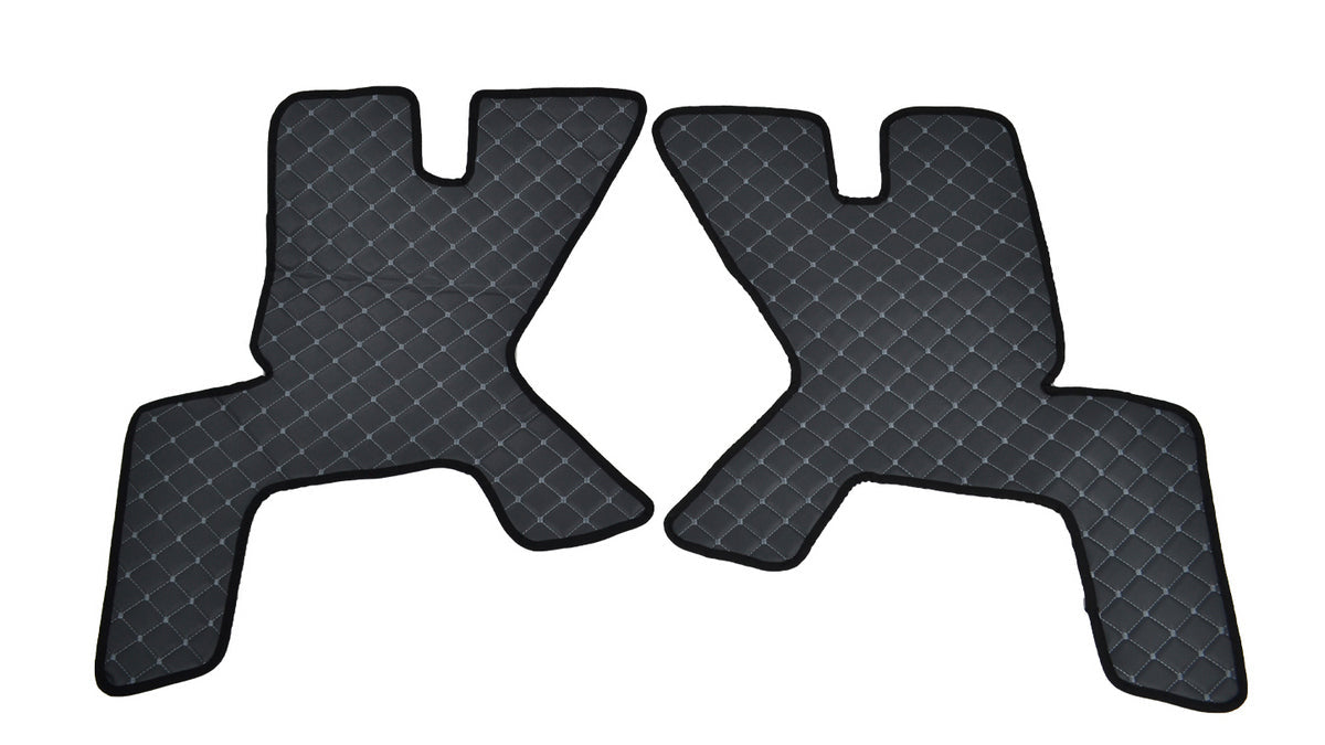 Door Mats – 2-Piece Grey Eco Leather Set suitable for Renault T 2014+