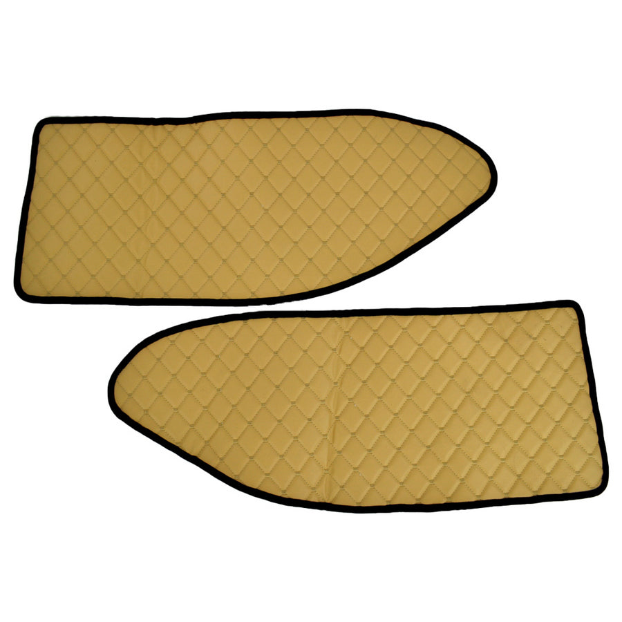 Beiger Kunstleder-Türmattensatz – 2-teilig, geeignet für Mercedes Actros MP2/MP3 2003–2010