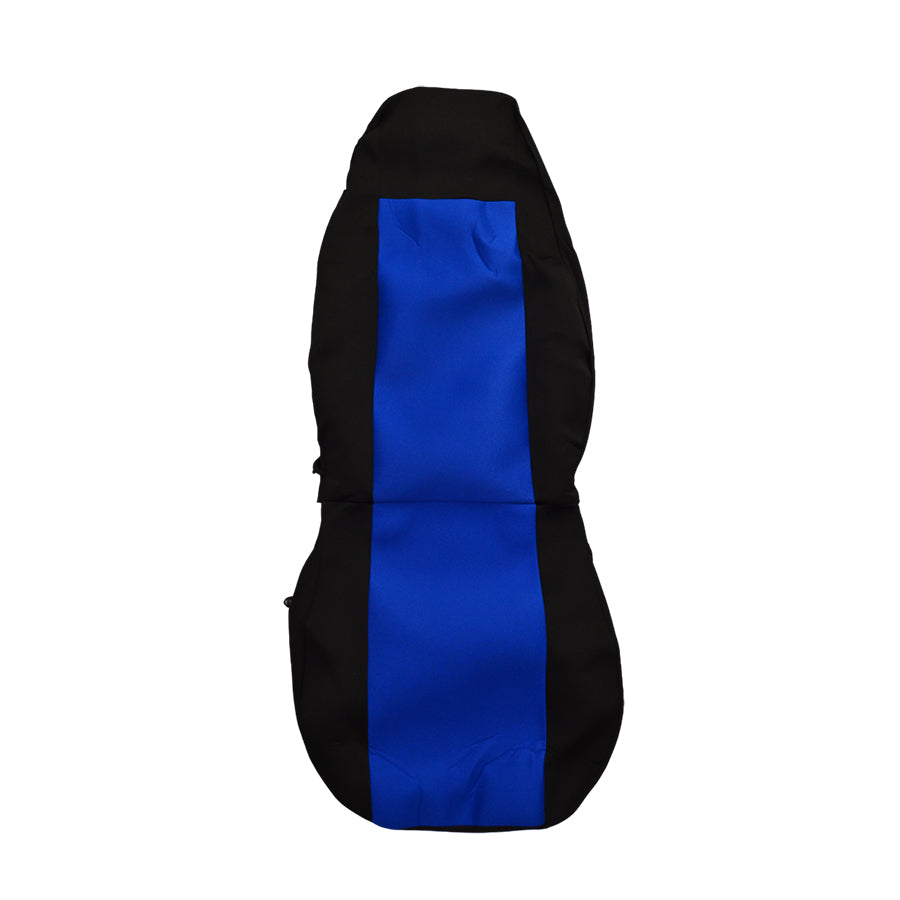 Jeu de housses de siège – Noir et bleu, 2 pièces adapté pour Smart